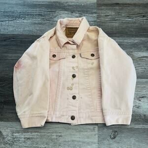 Vintage 80s 90s Levis Baby Pink Toddlers 6 Button Front Jacket Denim Jean Rare‎